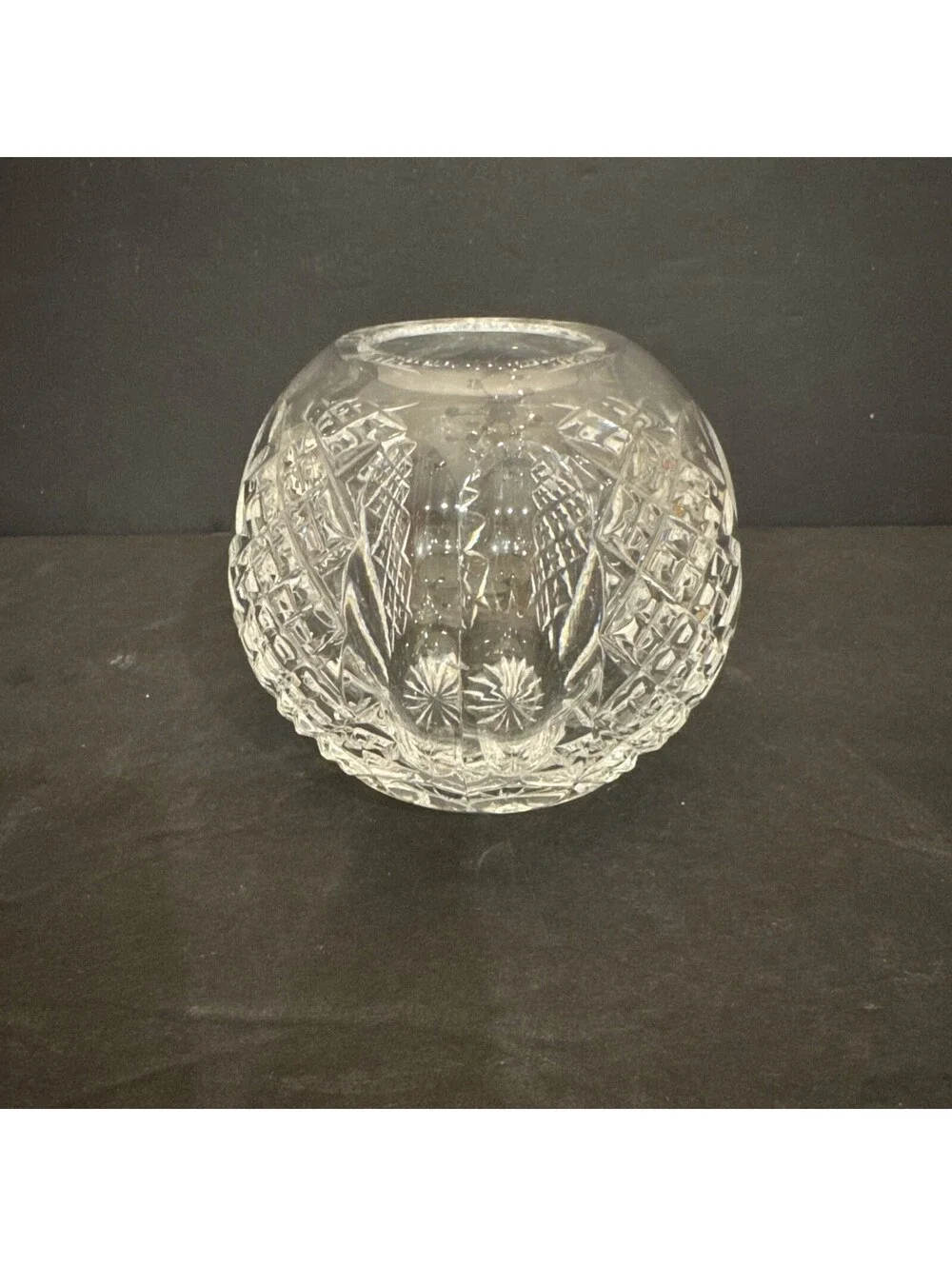Vintage Waterford Crystal Glandore Rose Bowl Vase 3.5” H By 4” W